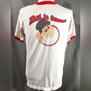 White and Red Graphic T-Shirt